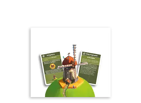 Produktgrafik der Brettspiel-Erweiterung Die Mühle für Dorfromantik - Das Brettspiel